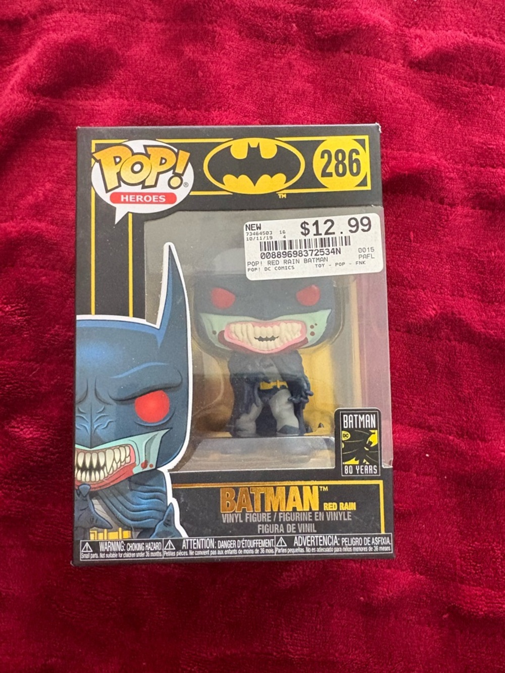 Funko Batman Red Rain Boxed Figure - Blue & Red